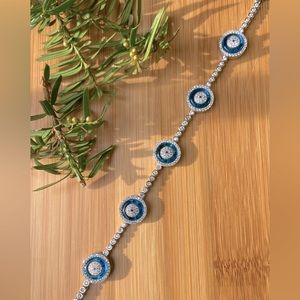 Evil Eye 925 Silver bracelet.Zircon stone high quality